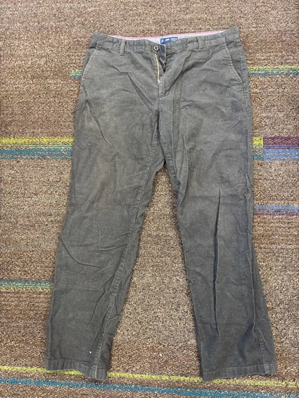 Vintage Y2K IZOD Mens 36x32 Straight Fit Faded Grey Chino Pants
